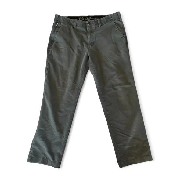 Eddie Bauer Men's Flex Sport Chinos Straight Legged Black Pants 36x30 - Picture 2 of 11